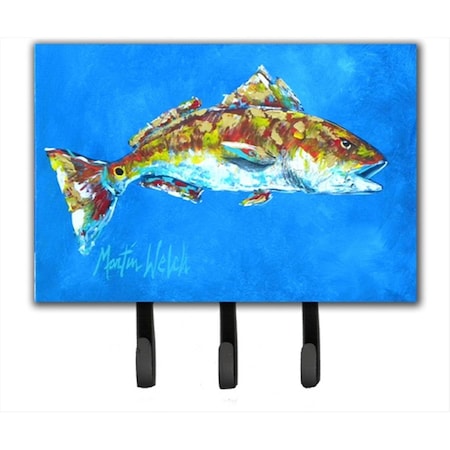 Carolines Treasures 6 x 9 In. Fish - Red Fish Seafood Two Leash or Key Holder MW1098TH68